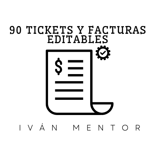 90 TICKETS Y FACTURAS EDITABLES